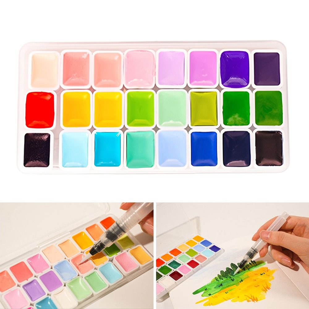 Watercolor Paint Set Solid Pigment - 24 Colors Watercolors Paint Set 1ml