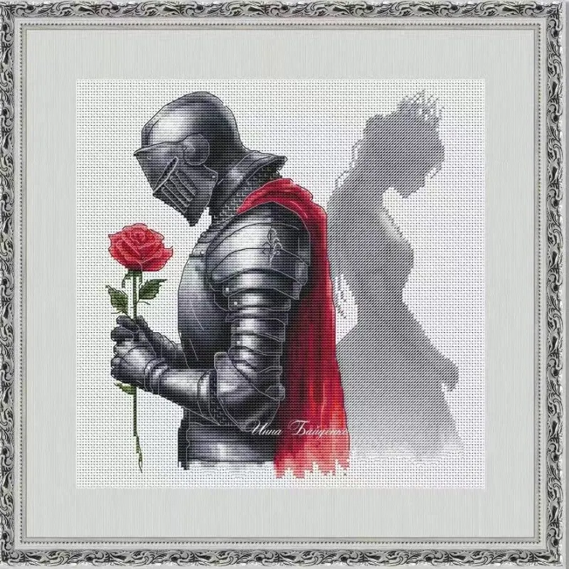Cross Stitch Stamped Kits Beginners - [[CC4971 - Knight in Love] DIY