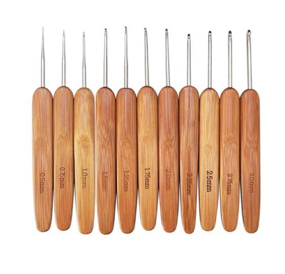 Bamboo Wooden Handle Crochet H - Wooden Crochet Hooks Ergonomic Handle ulasan dan harga