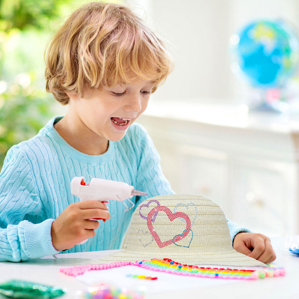 8Pcs Children Straw Hats DIY B - Painting Supplies ulasan dan harga