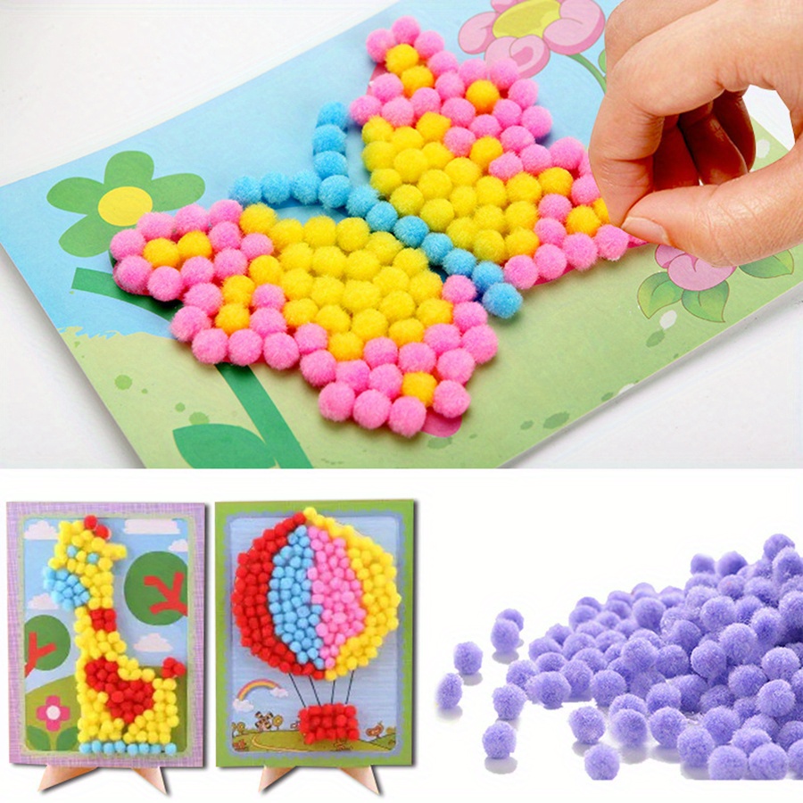2pcs 16x21cm Colorful Pom-Pom  - Painting Supplies ulasan dan harga