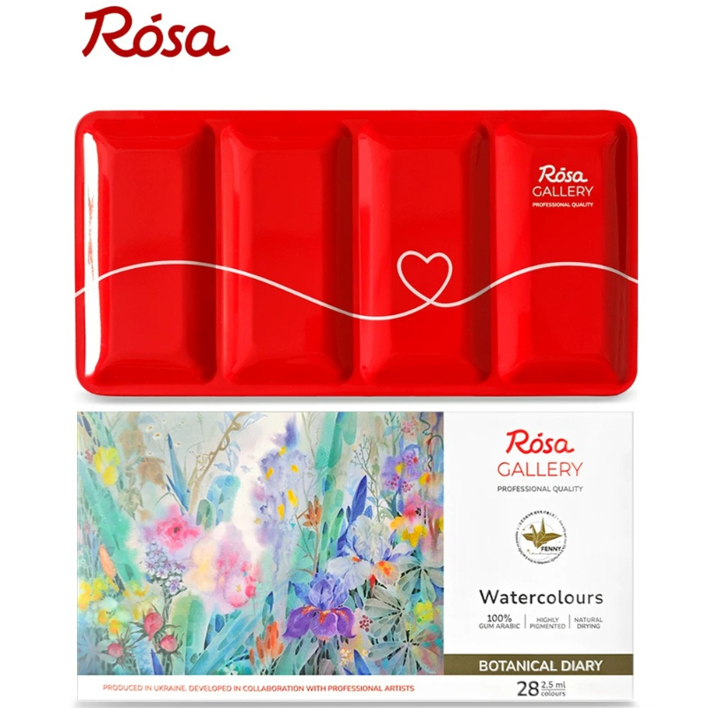 ROSA 28 Color Floral Solid Wat - Watercolor Paint Set Solid Pigment ulasan dan harga