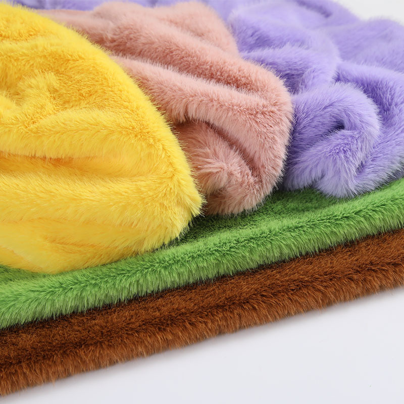 High Low Pile Faux Plush Fabri - Sewing ulasan dan harga