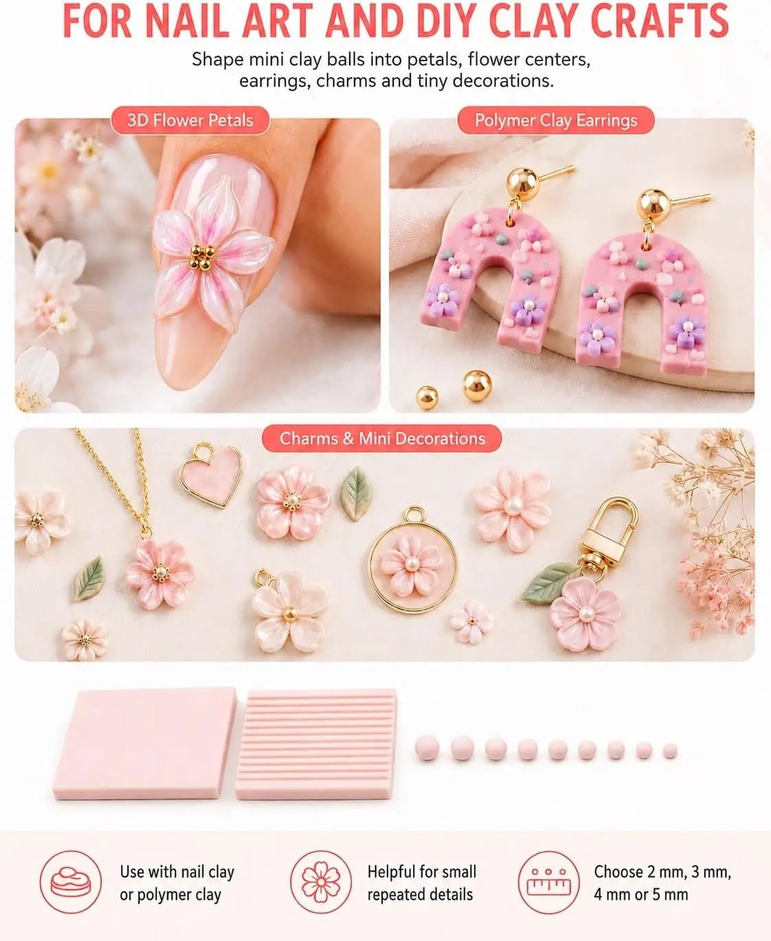 4PCS 3D Print Clay Gel Ball Ma - Beading ulasan dan harga