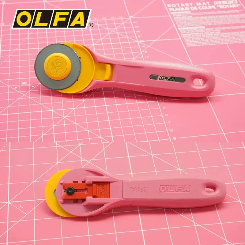 Olfa RTY-2/C 45mm Rotary Pinkl - Rotary Cutter For Fabric 45Mm ulasan dan harga