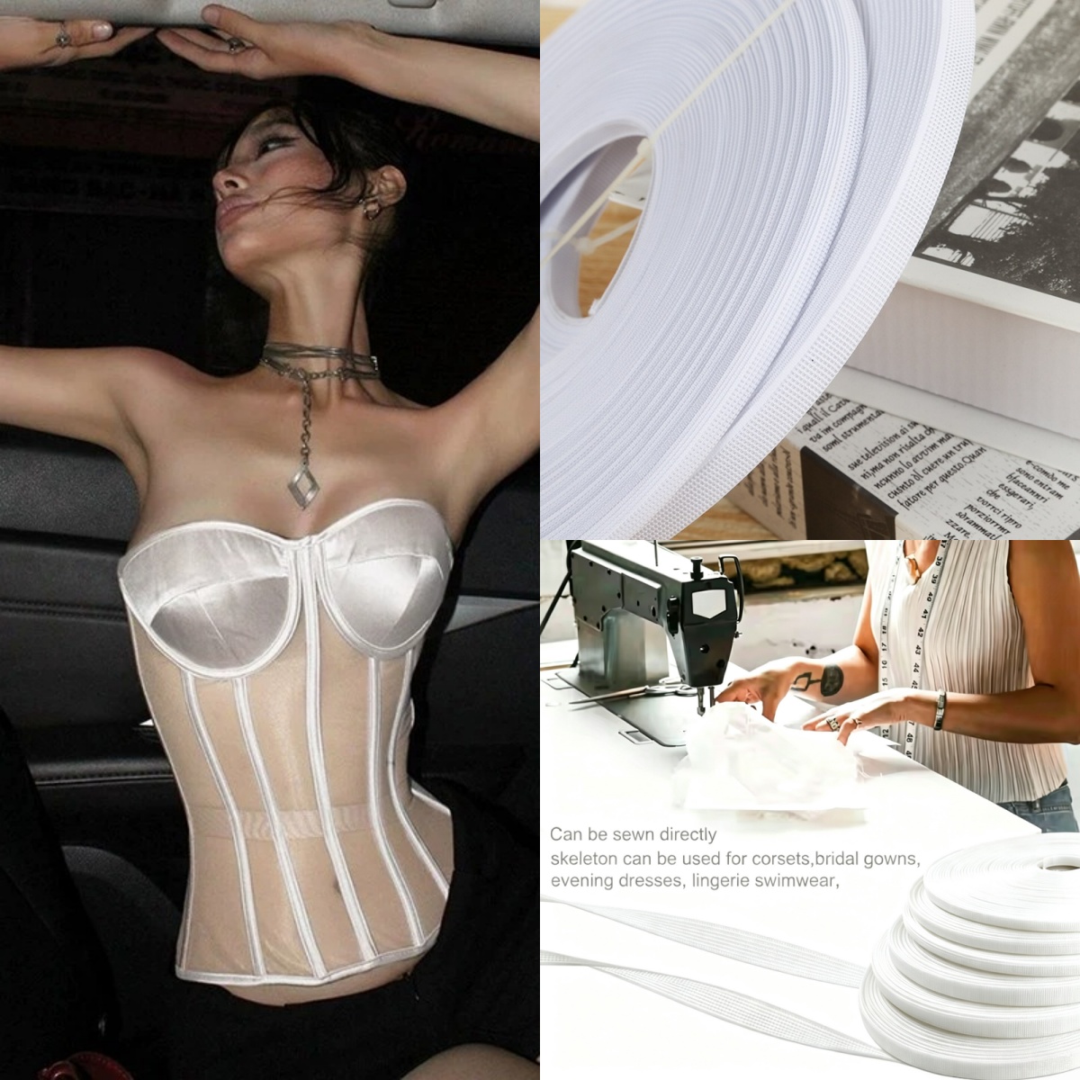 Polyester Fish Boning Tape Cri - Sewing ulasan dan harga