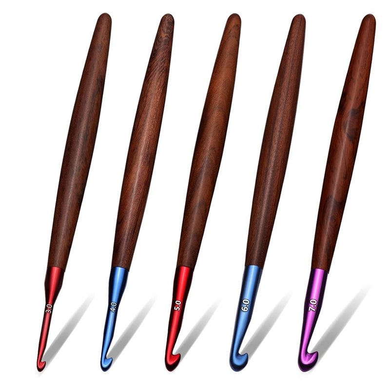 A59Z-Ergonomic Wooden Handle C - Wooden Crochet Hooks Ergonomic Handle ulasan dan harga
