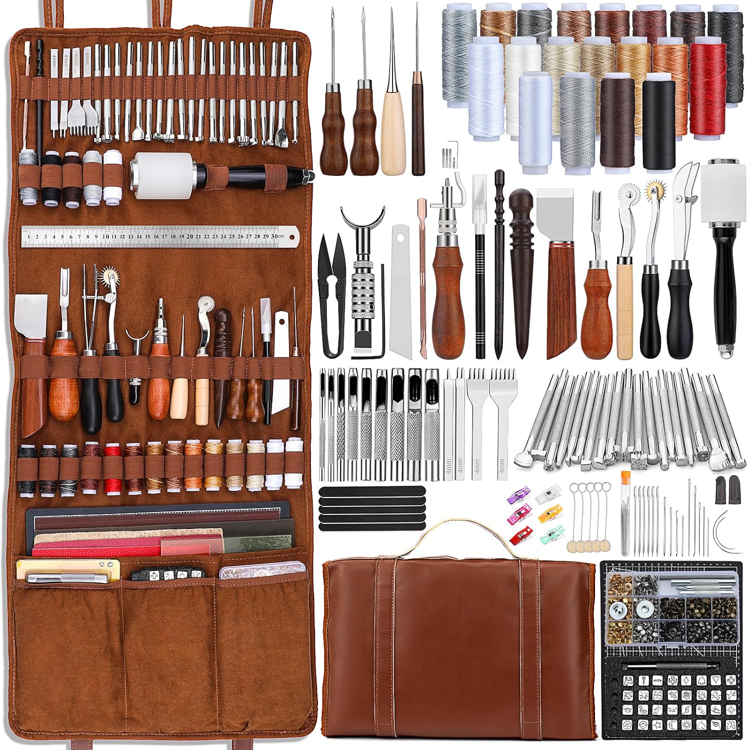 Leather Tooling Kit Leather Cr - Sewing ulasan dan harga