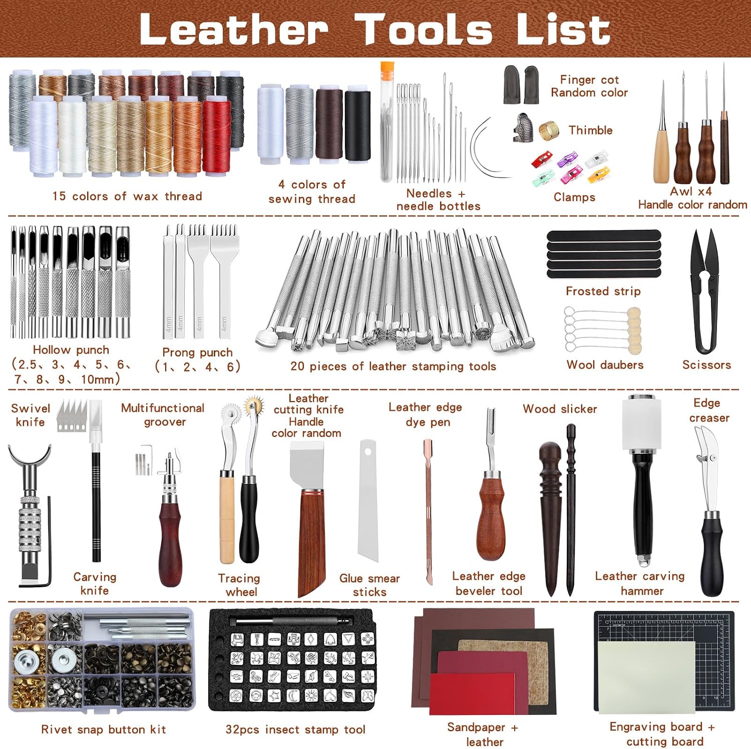 Leather Tooling Kit Leather Cr - Sewing ulasan dan harga
