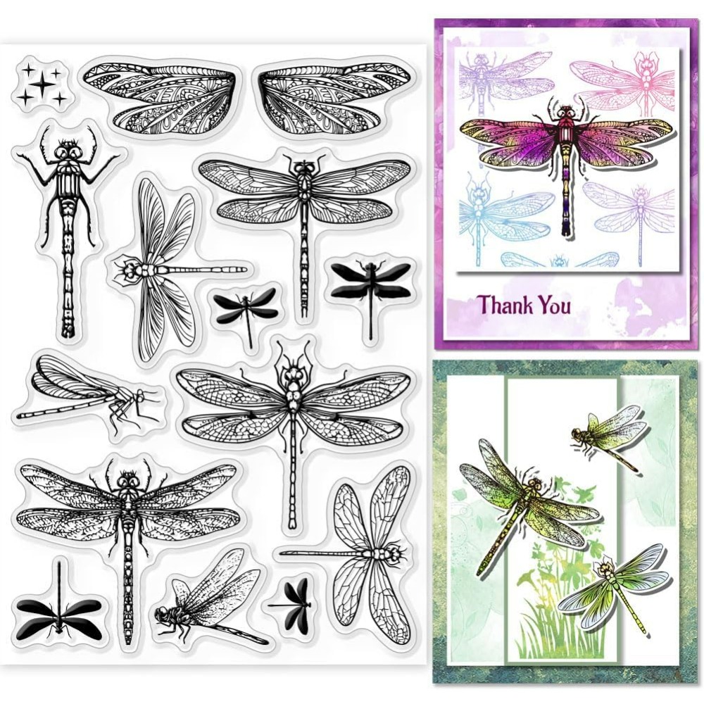 Dragonfly Clear Stamps for DIY - Clear Silicone Stamps For Card Making ulasan dan harga