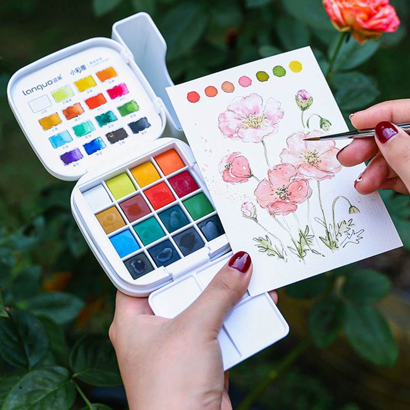 LANGUO 16Colors Watercolor Pai - Watercolor Paint Set Solid Pigment ulasan dan harga