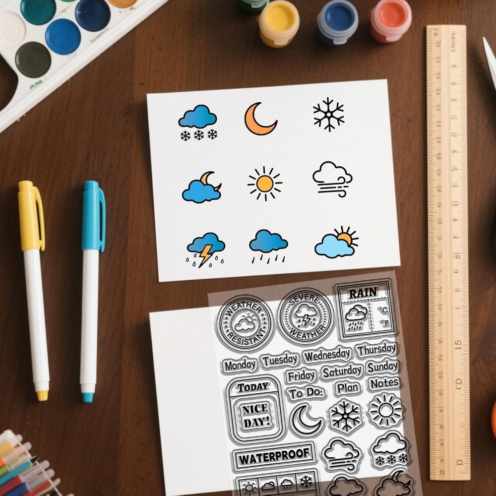 Weather Diary Clear Stamp for  - Clear Silicone Stamps For Card Making ulasan dan harga
