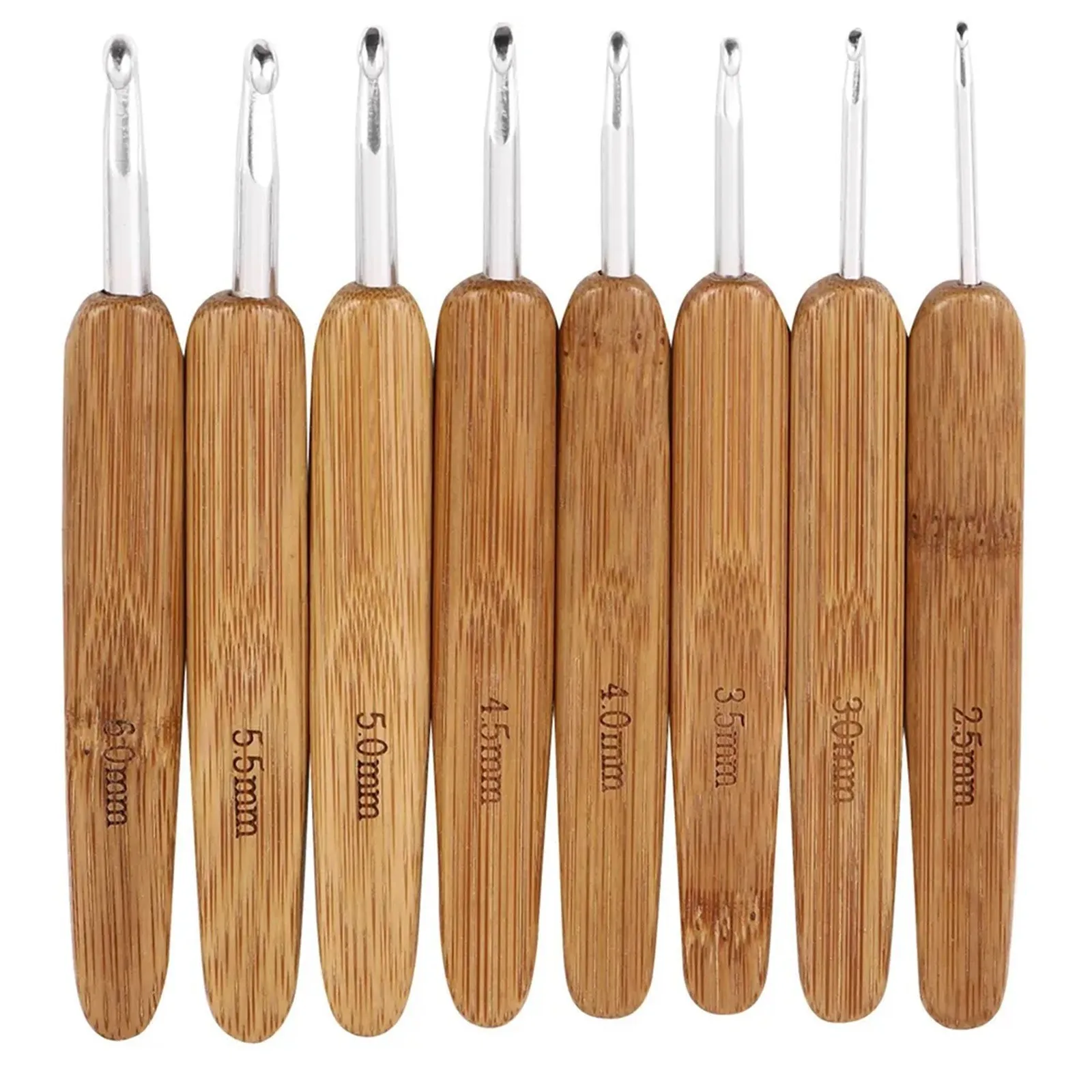 Artisanal Bamboo-Wood Crochet  - Wooden Crochet Hooks Ergonomic Handle ulasan dan harga