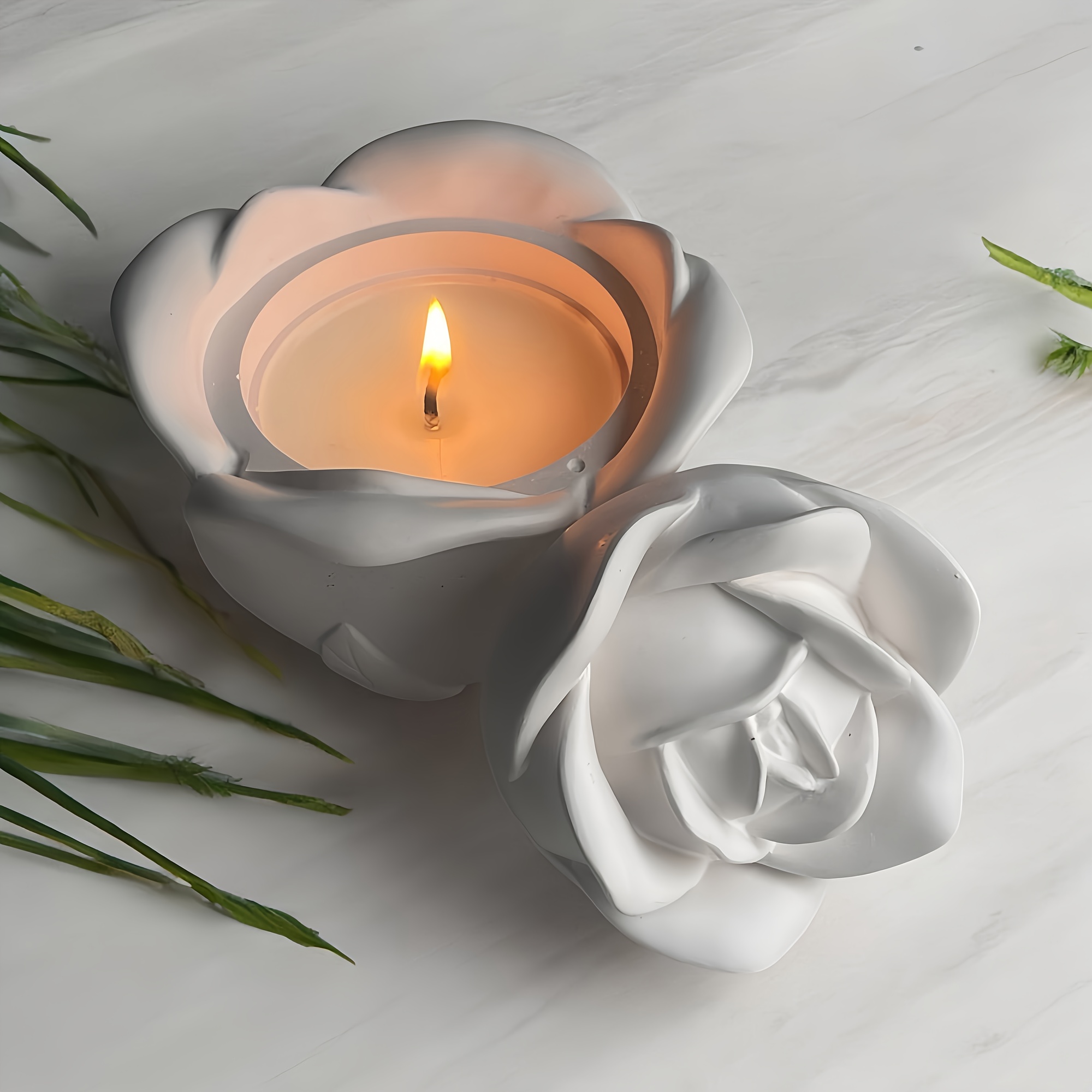 2-Piece Set Rose Shaped Silico - Silicone Epoxy Resin Molds Set ulasan dan harga