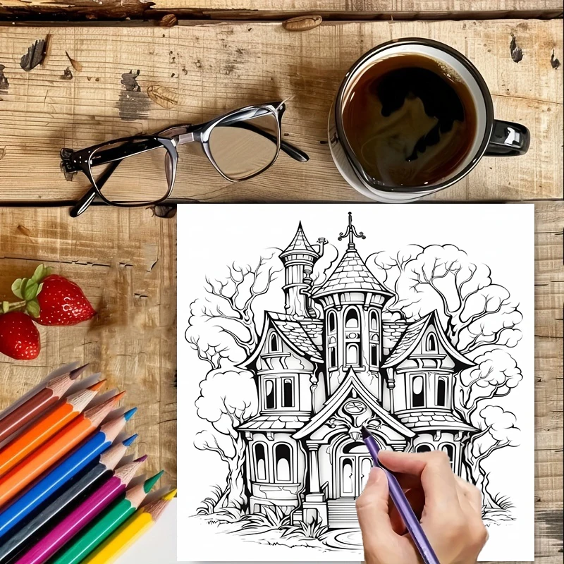Haunted House Coloring Book fo - Painting Supplies ulasan dan harga
