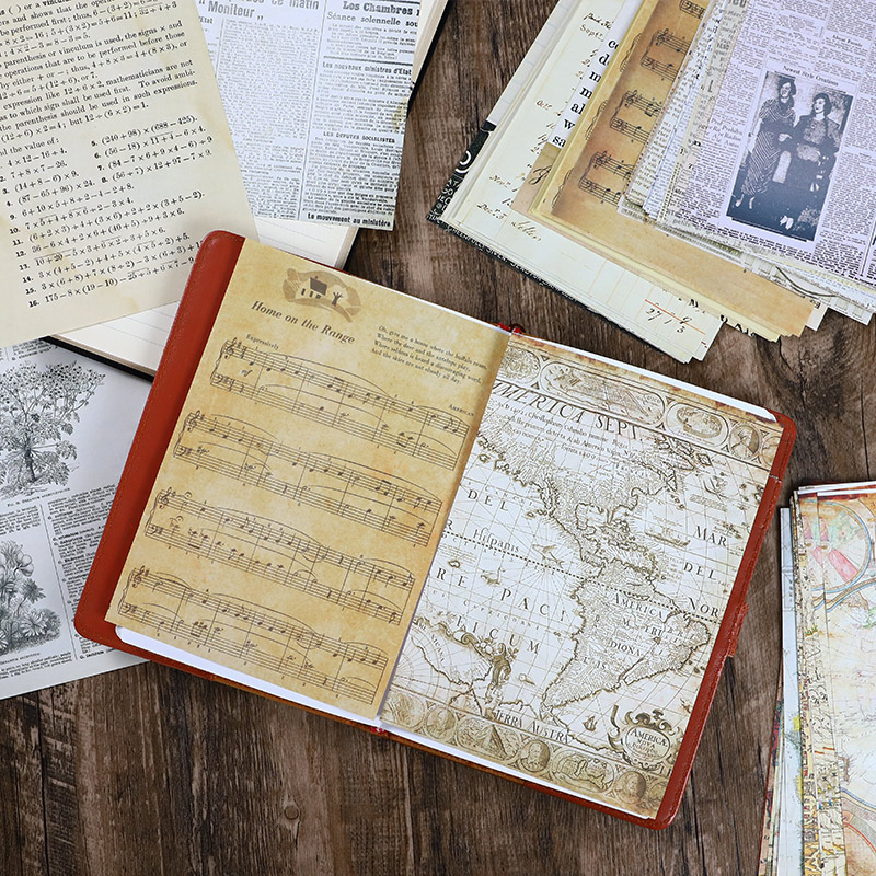 30 Pcs Old Map Flower Letters  - Vintage Junk Journal Scrapbooking Paper ulasan dan harga