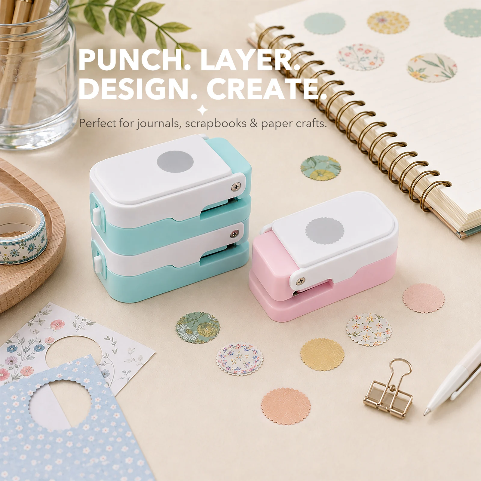 Layering Postage Stamp Circle  - Scrapbooking ulasan dan harga