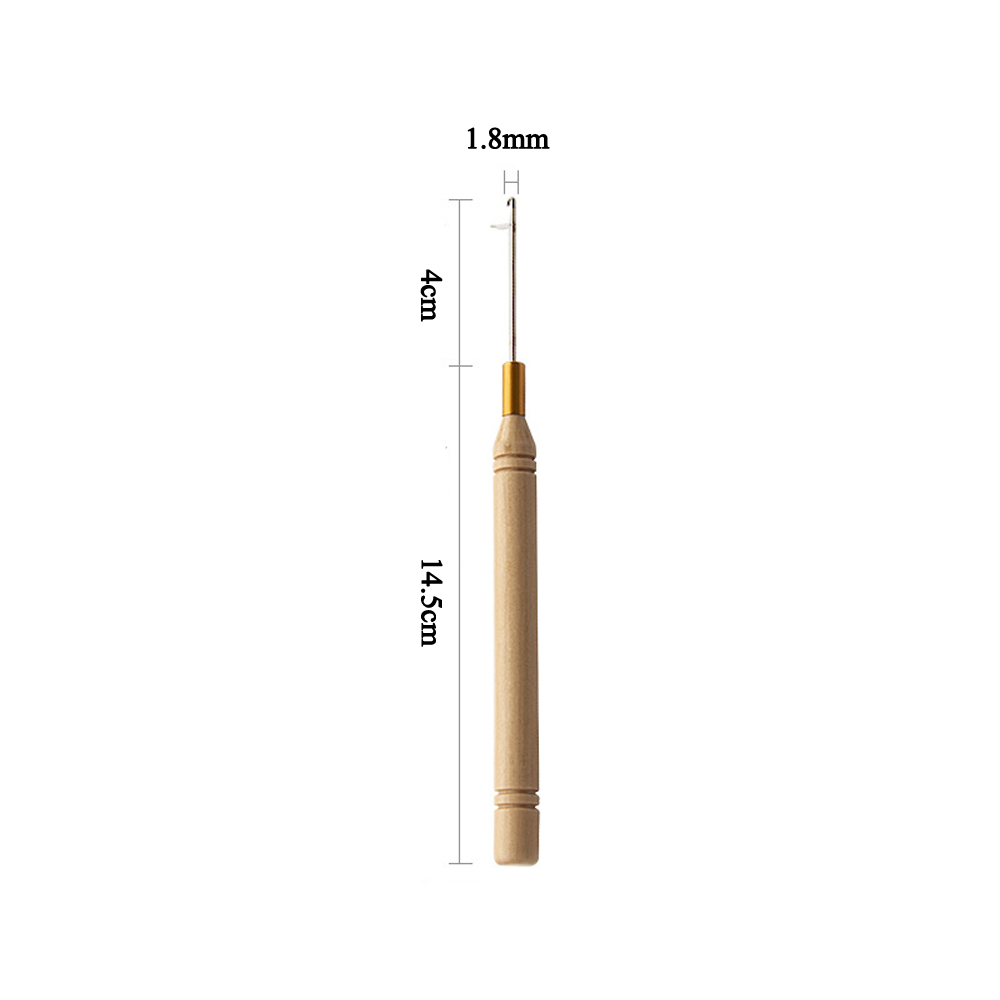 Ergonomic Wooden Handle Hair E - Wooden Crochet Hooks Ergonomic Handle ulasan dan harga