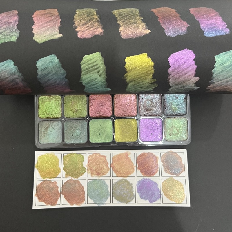Chameleon Solid Watercolor Pai - Watercolor Paint Set Solid Pigment ulasan dan harga