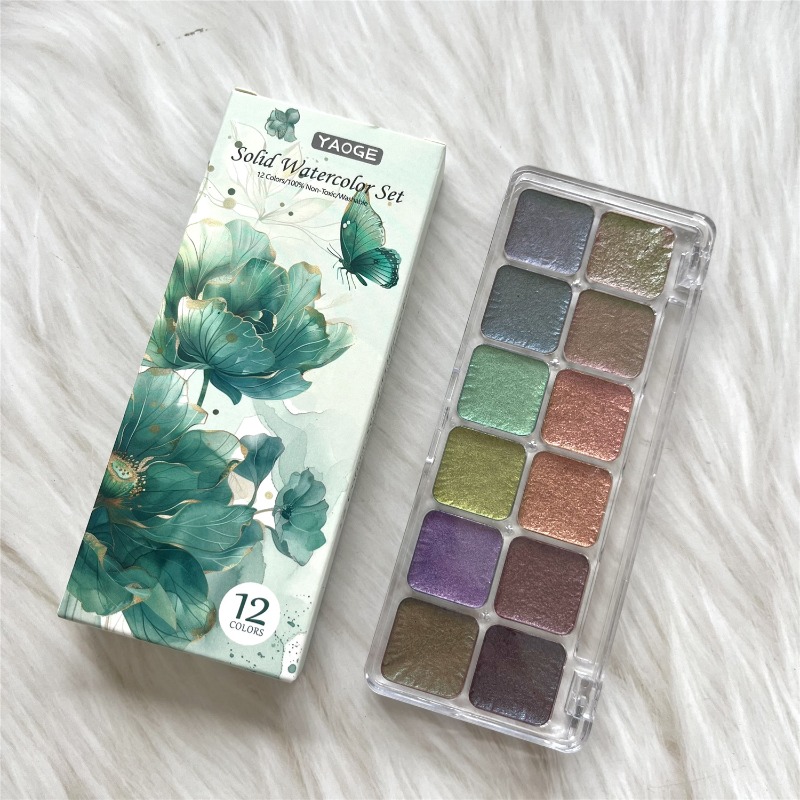 Chameleon Solid Watercolor Pai - Watercolor Paint Set Solid Pigment ulasan dan harga