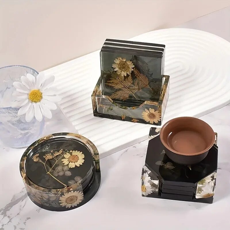 Coaster Resin Molds Set Includ - Silicone Epoxy Resin Molds Set ulasan dan harga
