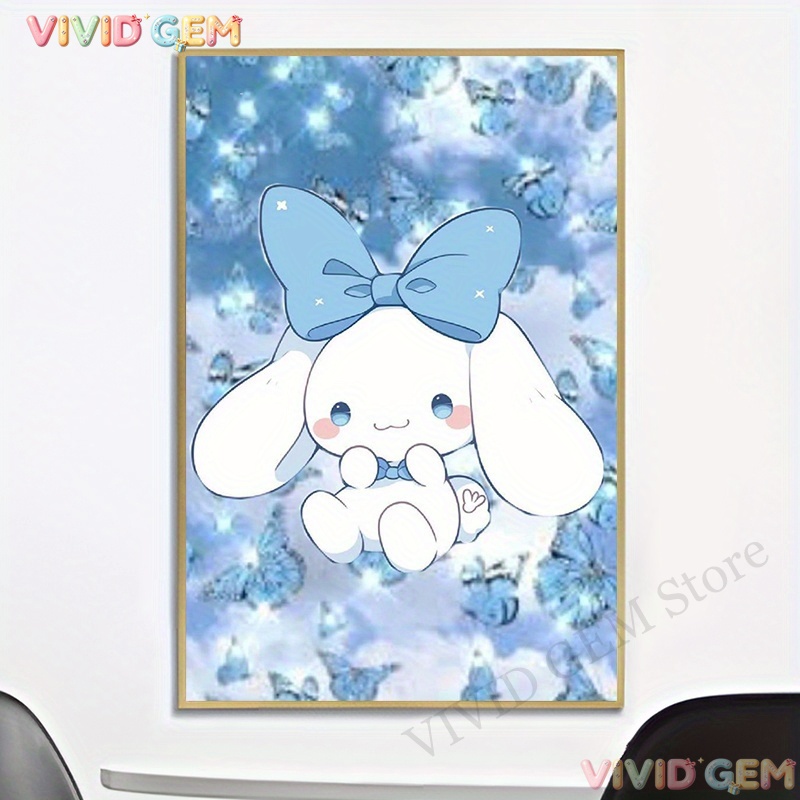 VIVID GEM Sanrio Blue Cloud Ci - 5D Diamond Painting Kit Full Drill ulasan dan harga