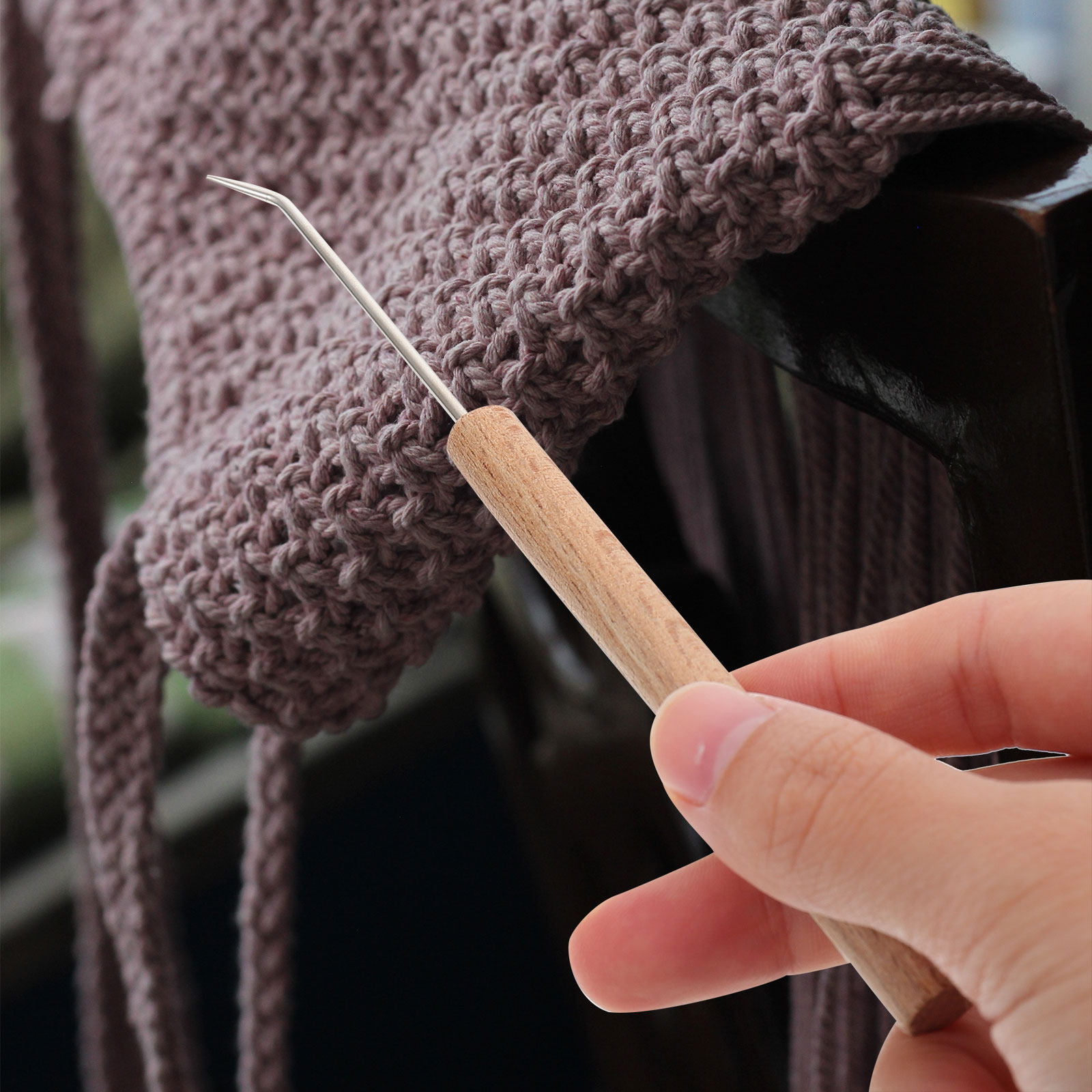 1Pcs Exquisite Wood Handle Cro - Wooden Crochet Hooks Ergonomic Handle ulasan dan harga