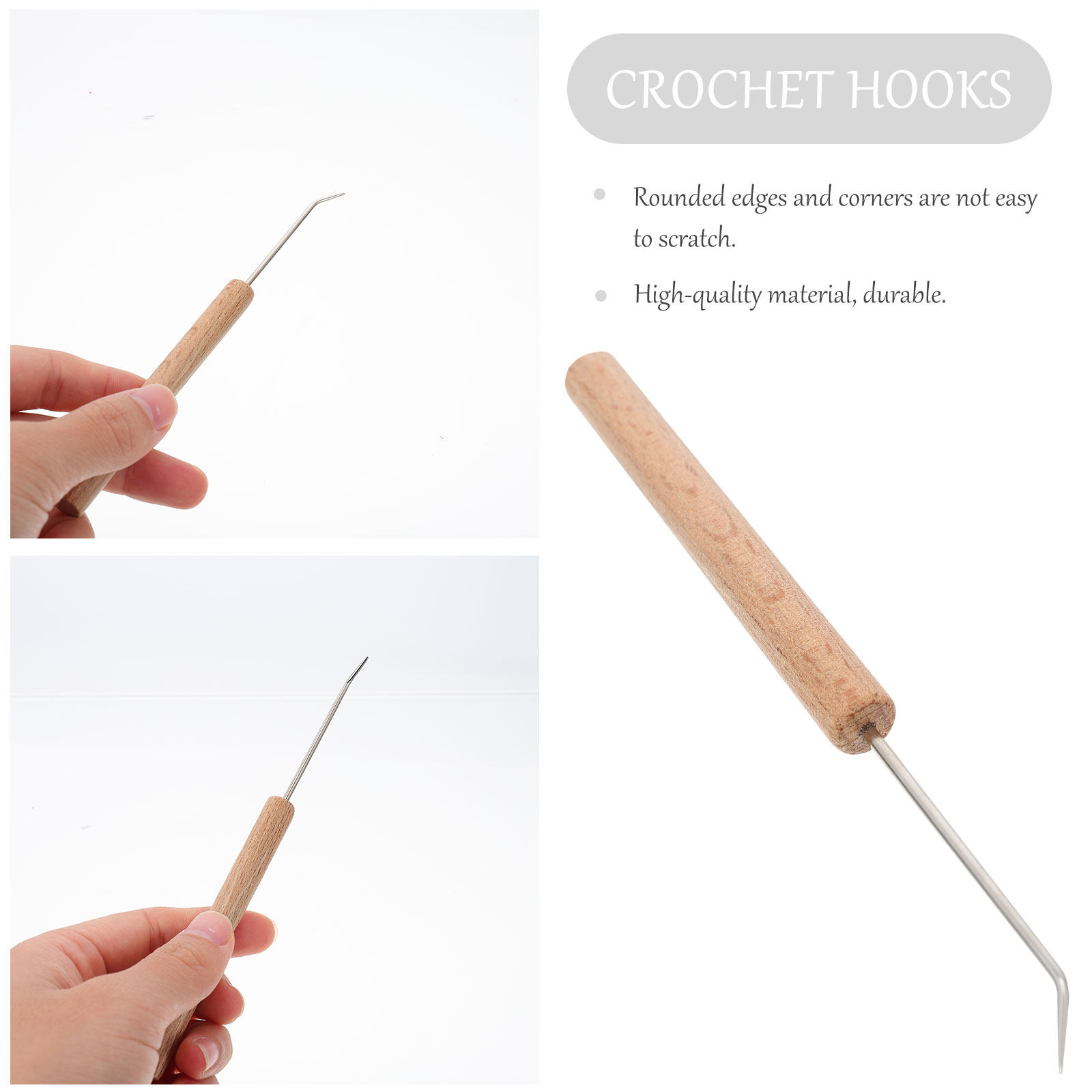 1Pcs Exquisite Wood Handle Cro - Wooden Crochet Hooks Ergonomic Handle ulasan dan harga