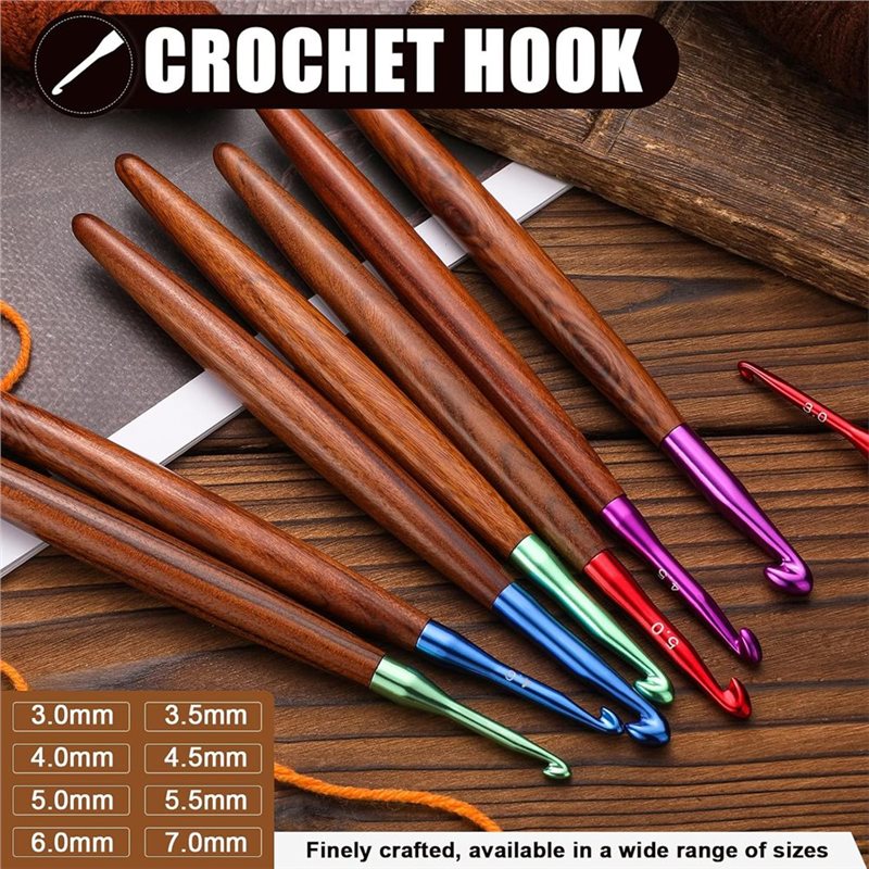【LAST CHANCE】Ergonomic Crochet - Wooden Crochet Hooks Ergonomic Handle ulasan dan harga