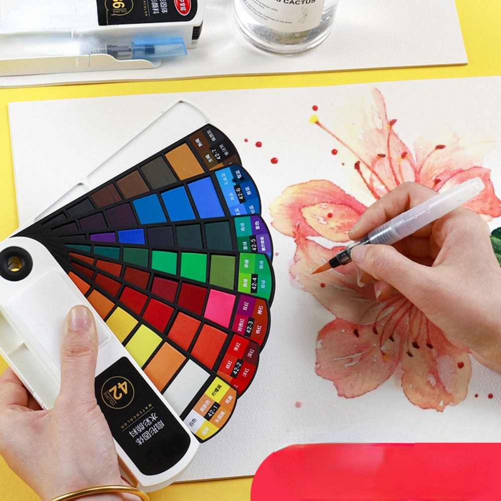 Folding Watercolor Paint Set w - Watercolor Paint Set Solid Pigment ulasan dan harga