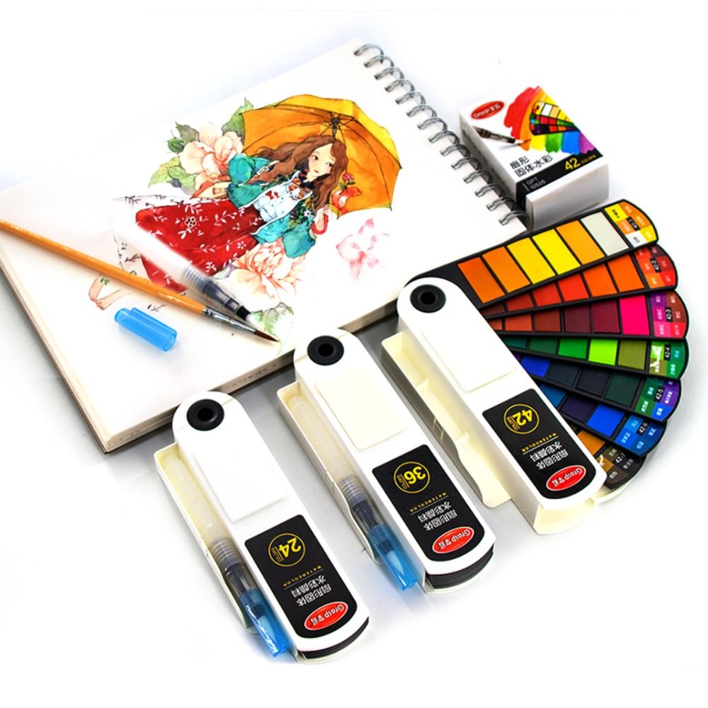 Folding Watercolor Paint Set w - Watercolor Paint Set Solid Pigment ulasan dan harga