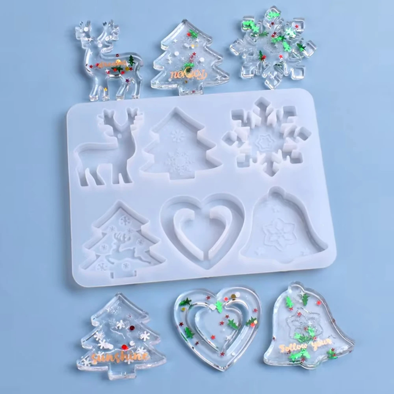 Christmas Mold DIY Resin Cryst - Silicone Epoxy Resin Molds Set ulasan dan harga