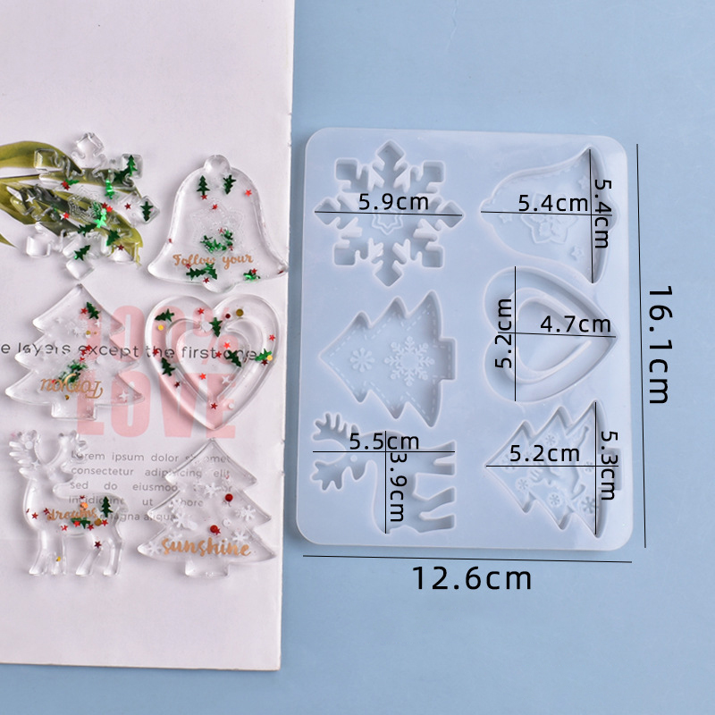 Christmas Mold DIY Resin Cryst - Silicone Epoxy Resin Molds Set ulasan dan harga